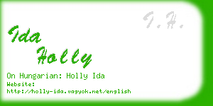 ida holly business card